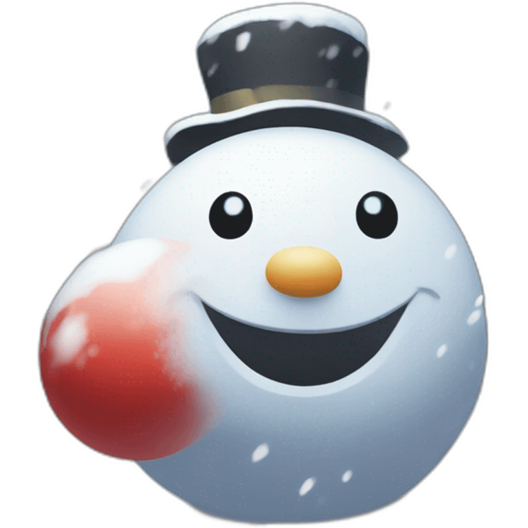 Snowman Statue Epic Mystery Legendary NewYear PokemonTheme Pokeball Snowfall Snowballs emoji