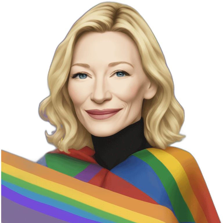 Cate blanchett pull lgbt flag emoji