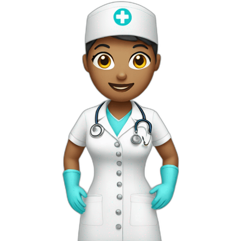 nurse in gloves emoji