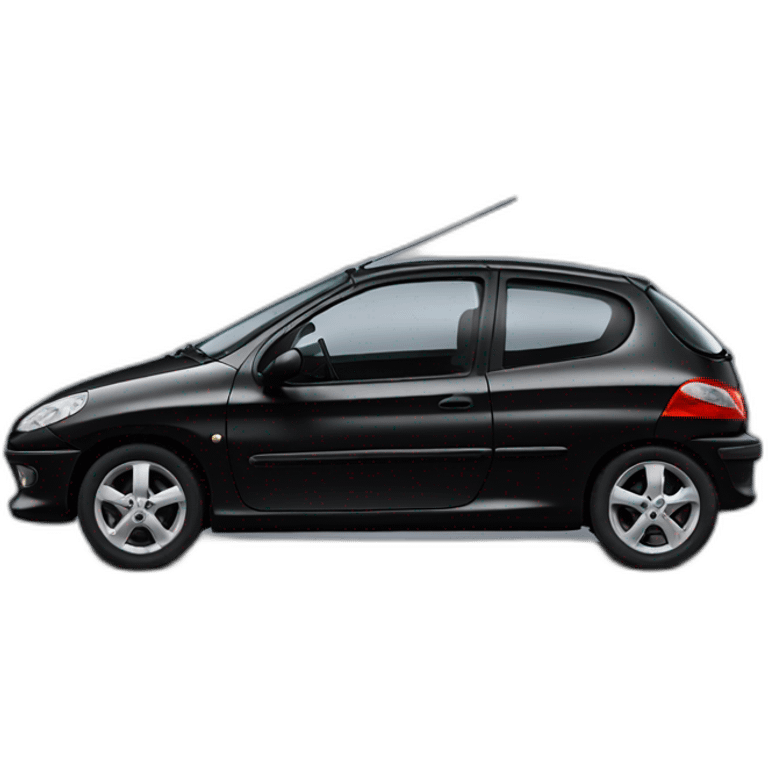 Peugeot 206+ noire avant emoji