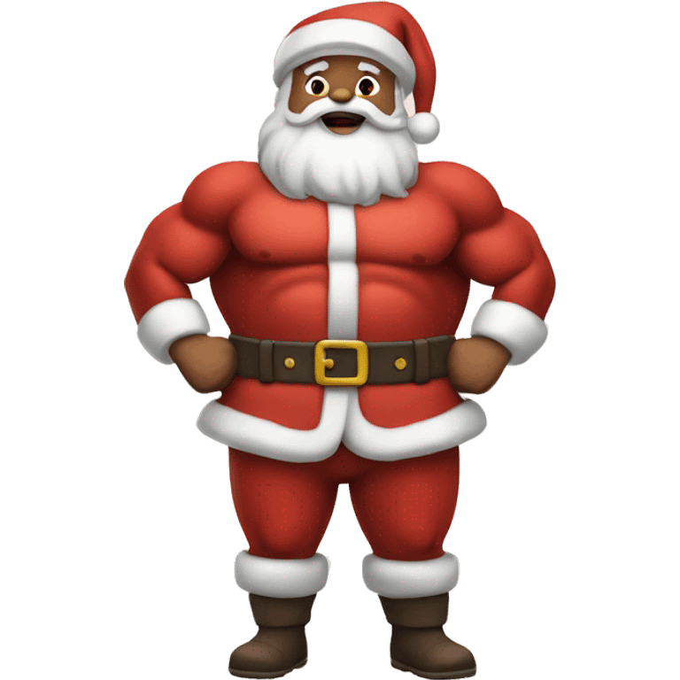 Muscular Santa Claus emoji