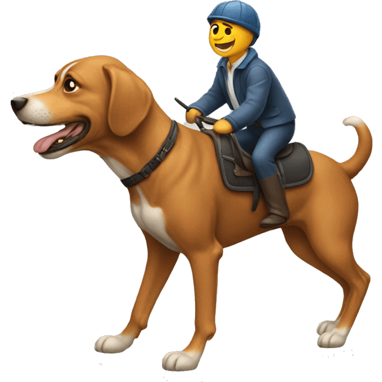 man riding dog emoji