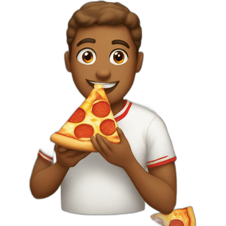 pizza eating pizza emoji