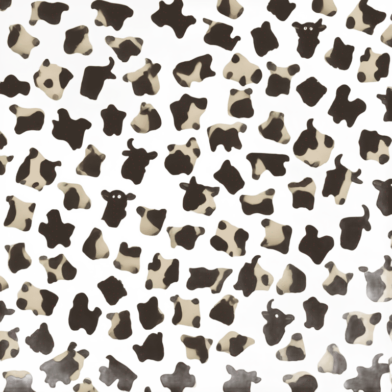 Cow pattern emoji