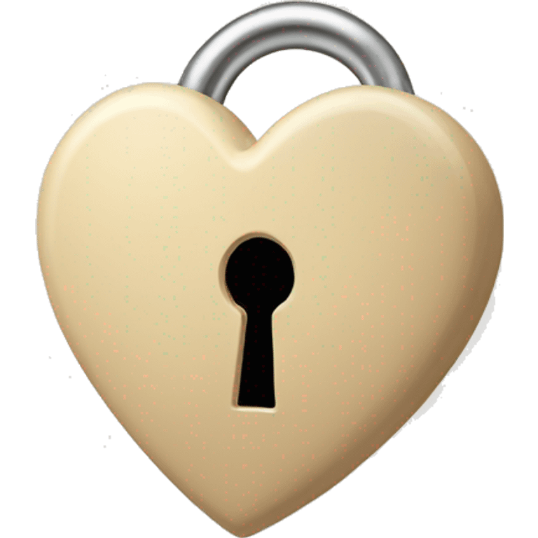 beige heart-shaped lock and key emoji