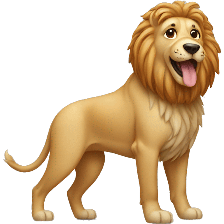 Dog on lion emoji