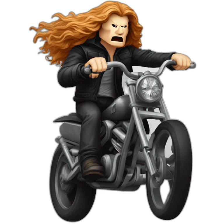 Dave Mustaine ridding death emoji