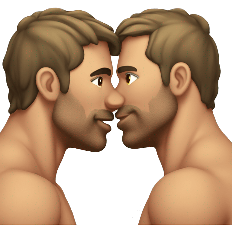  buff and chizeled gay man kissing buff and chizeled gay man emoji