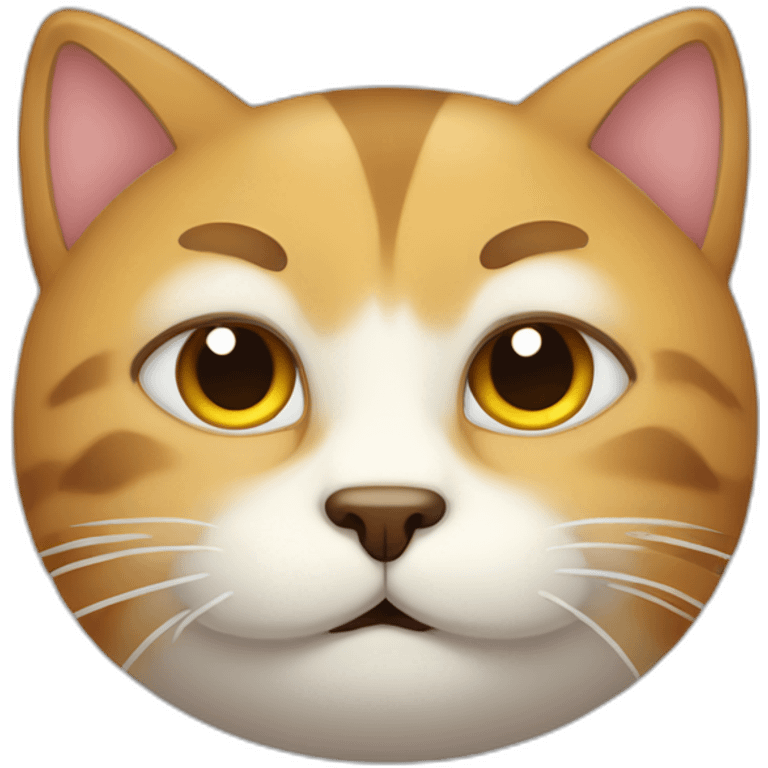 Gato com sono e irritado emoji