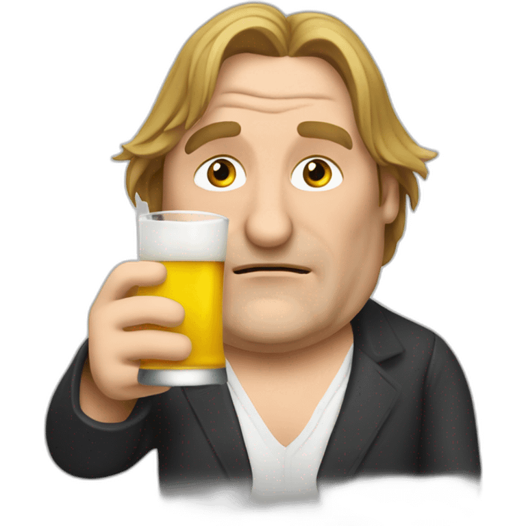 gerard depardieu drinking emoji