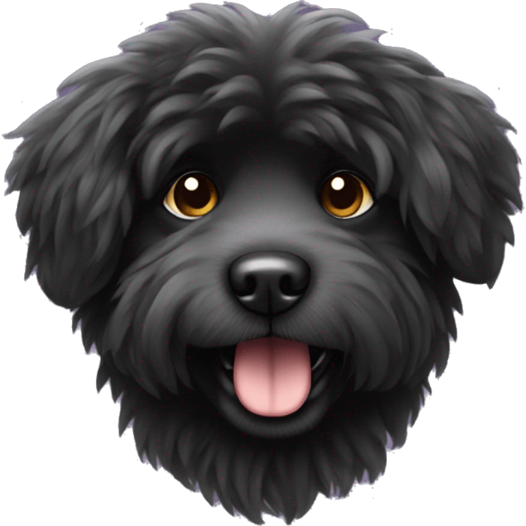 Black fluffy dog emoji