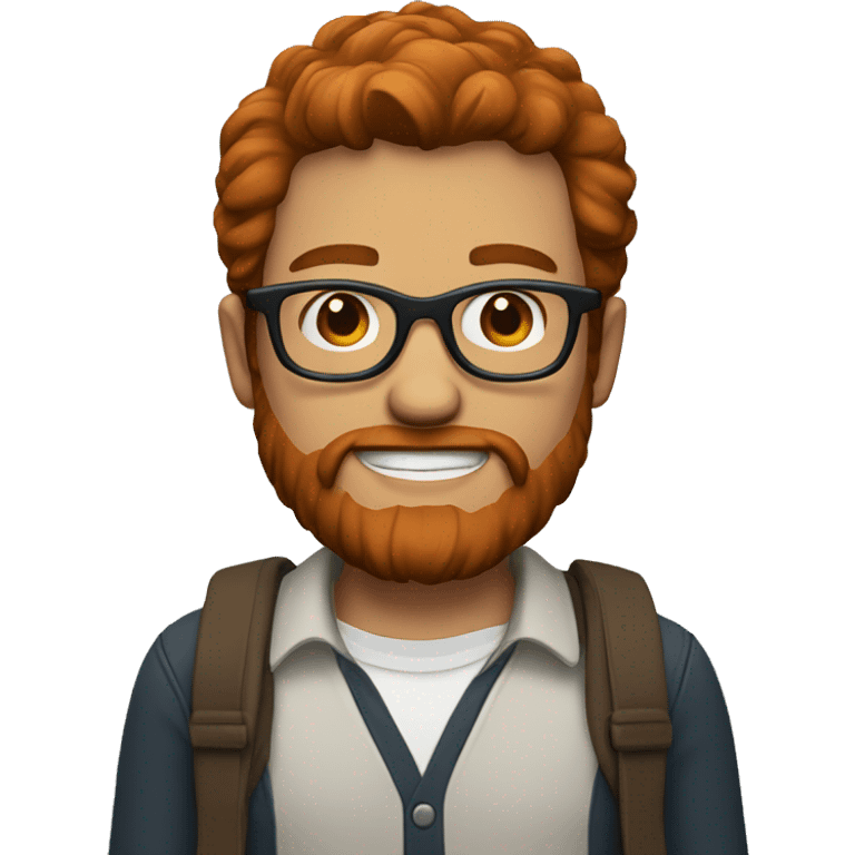 man with glasses red beard and brown hair emoji