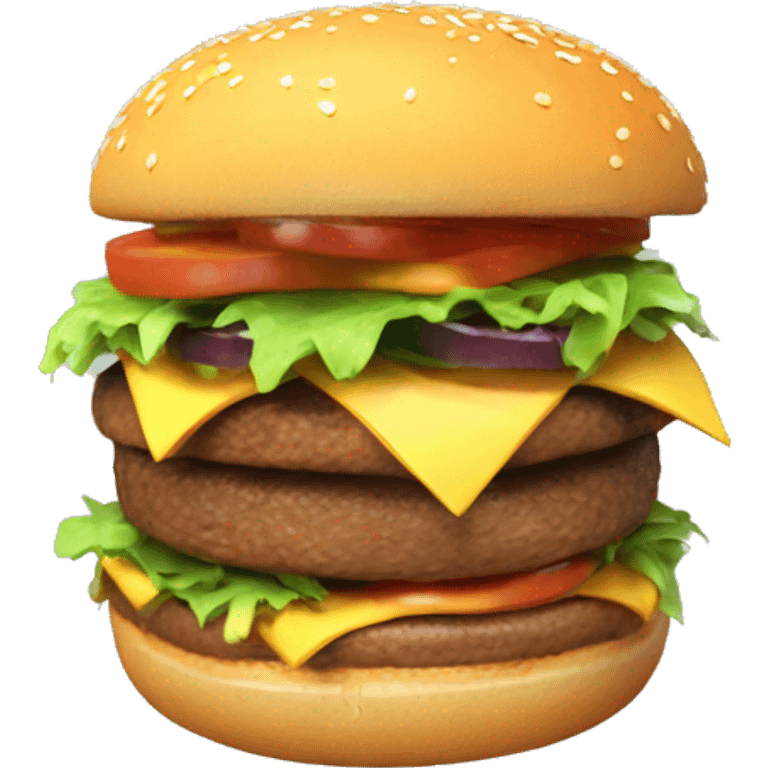 3D render burger emoji