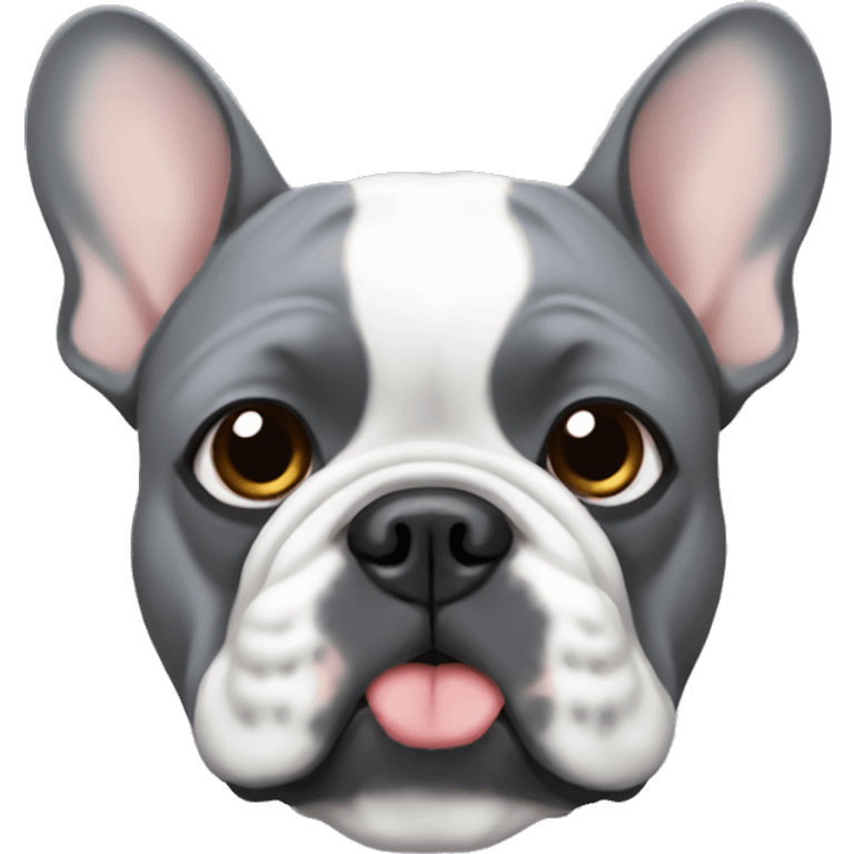 Grey French bulldog  emoji