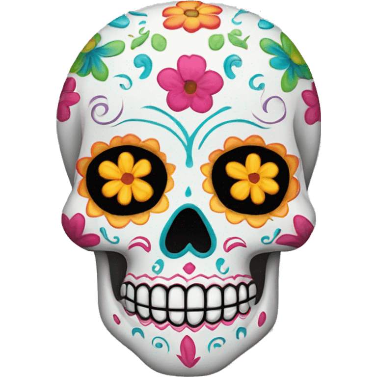 Sugar skull  flat on the bottom   emoji