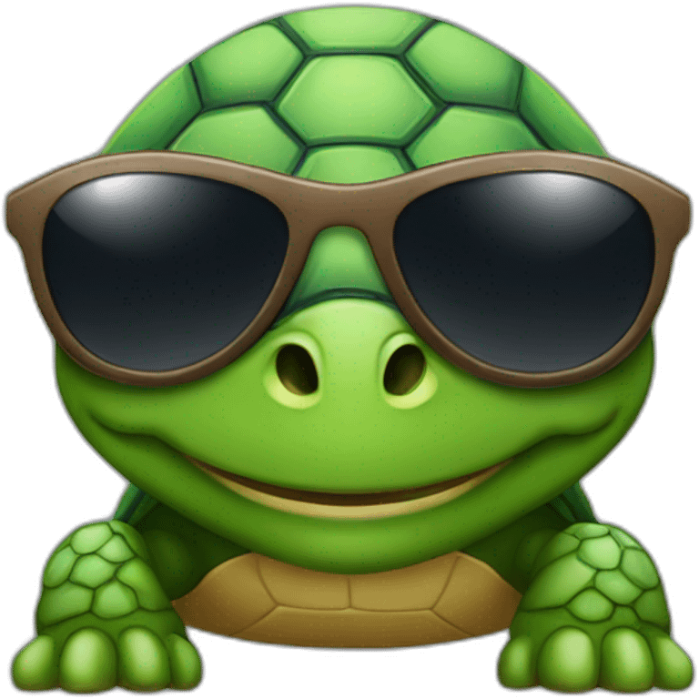 Turtle with sunglasses emoji