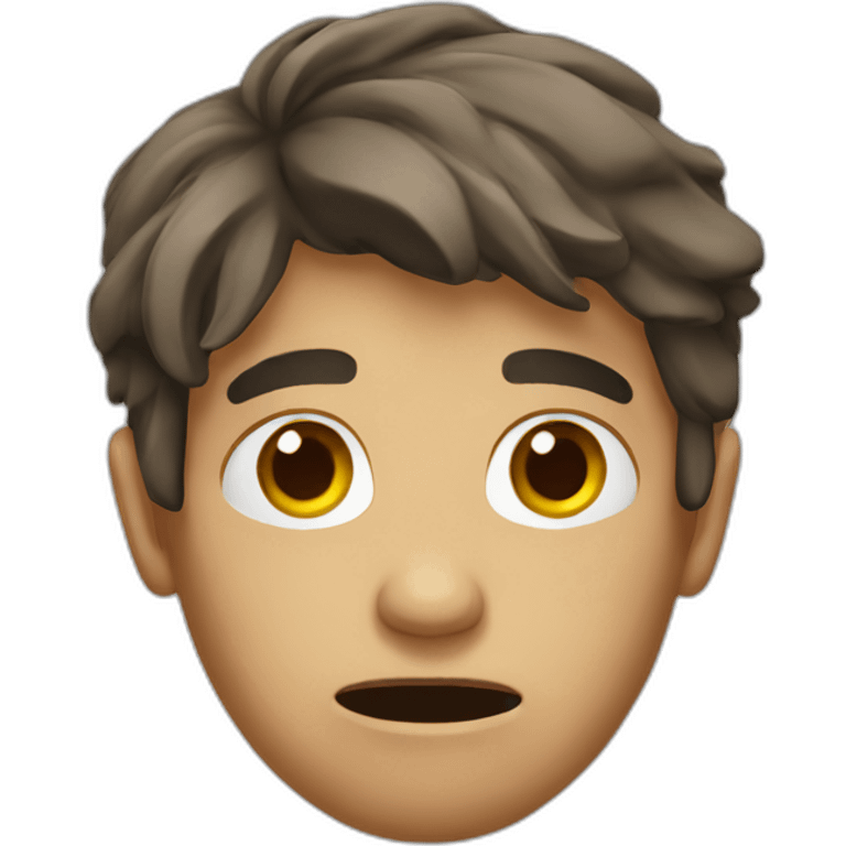 a troubled person emoji