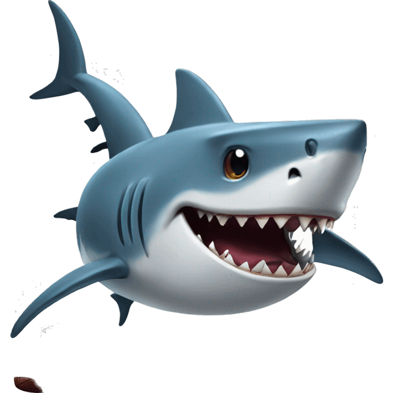 Shark playing football emoji