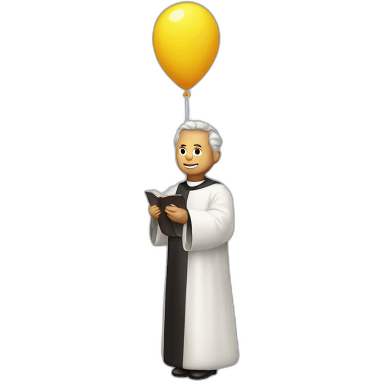 priest flying in a balloon emoji