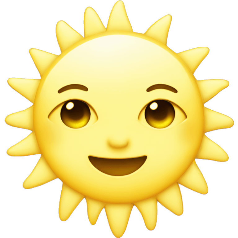 pale yellow cute sun emoji