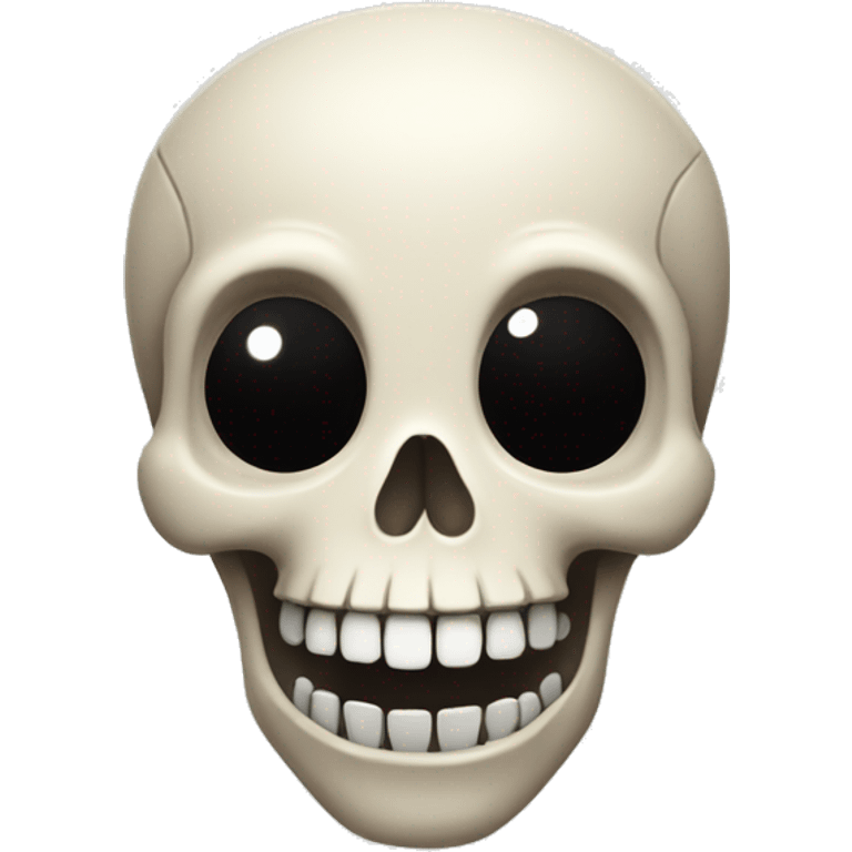 2d Cartoon Skull smiling emoji