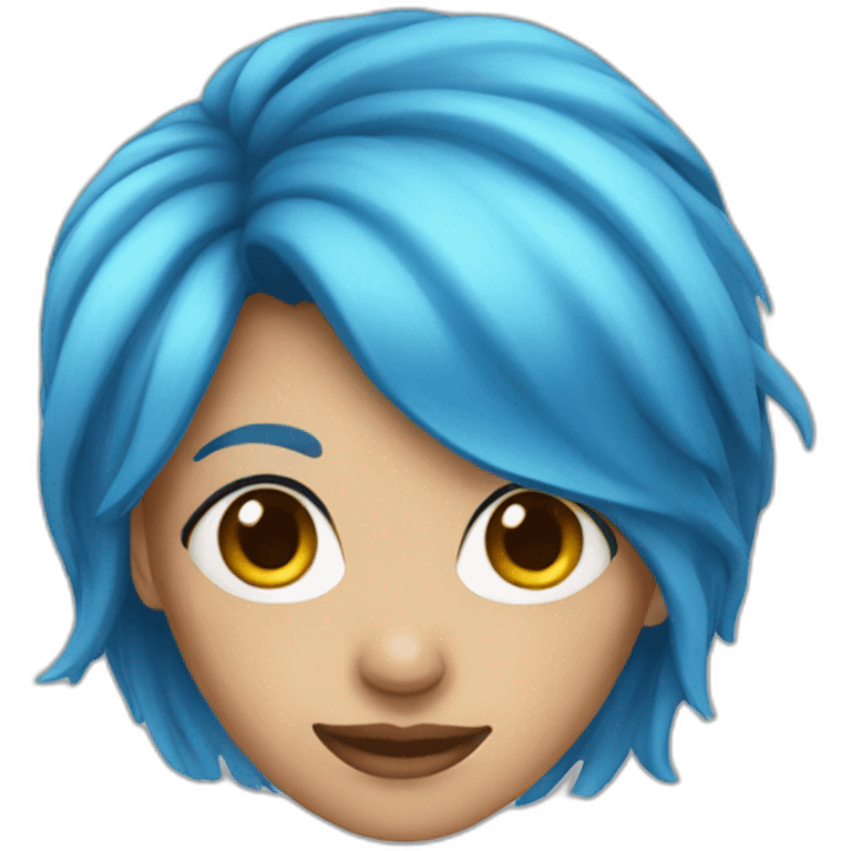 blue hair woman emoji