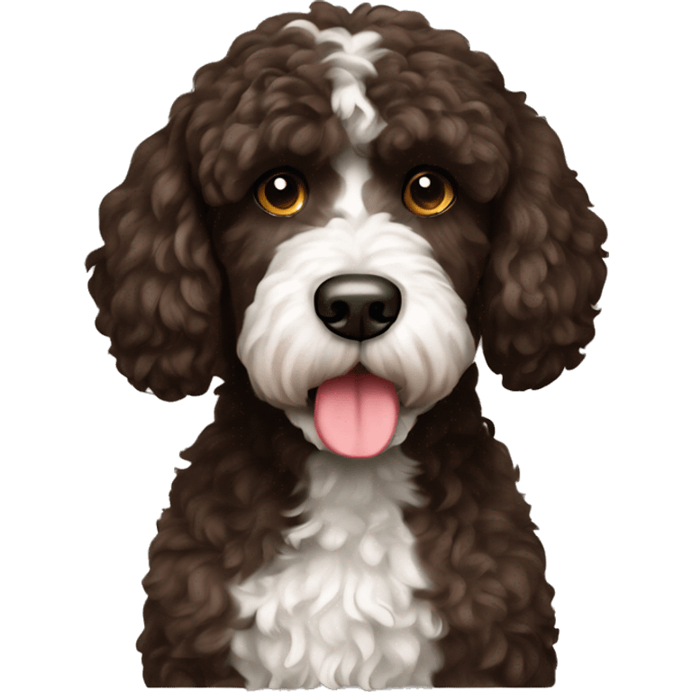 brown portuguese water dog full body  emoji