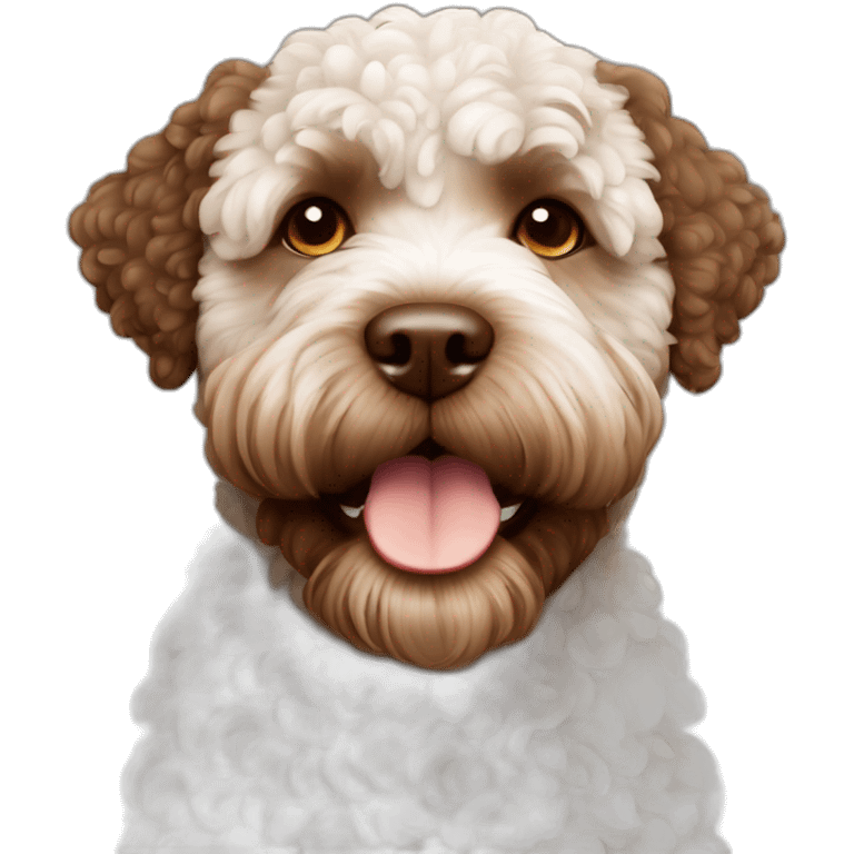 lagotto romagnolo all brown face, no white emoji