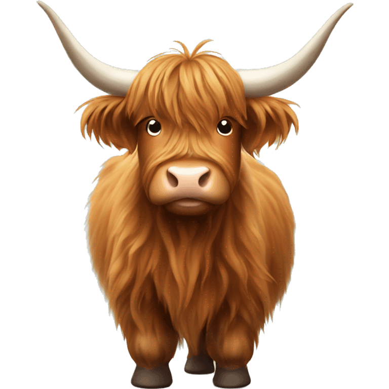 Christmas highland cow emoji