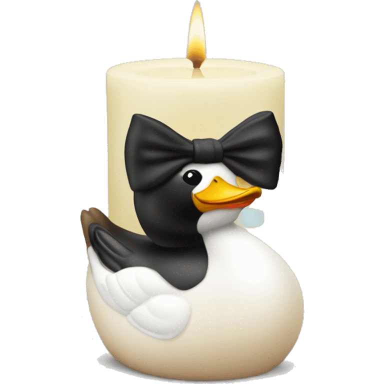 coquette bow duck candle emoji