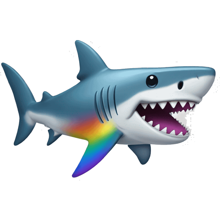 shark with rainb emoji