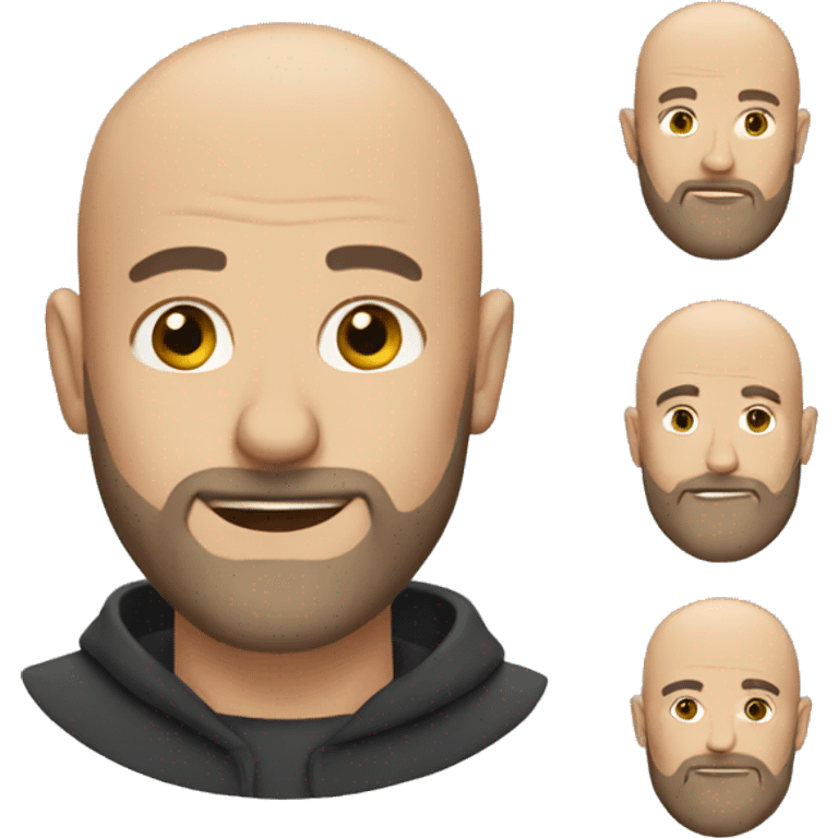 Bald man with beard emoji