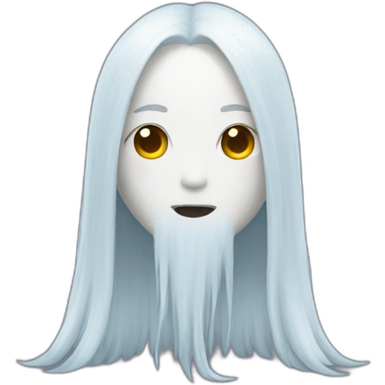 Japanese long hair ghost emoji