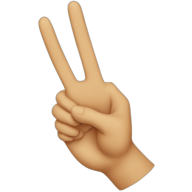 hand in peace sign emoji