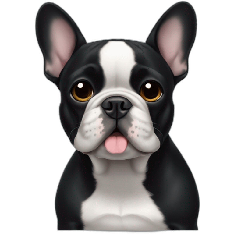 black french bulldog emoji