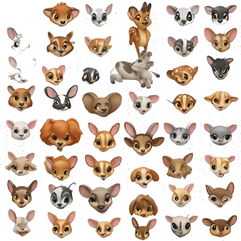 all the animals from bambi emoji