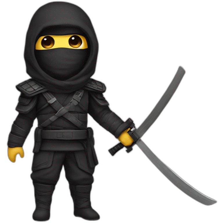 Ninja com um pistola emoji