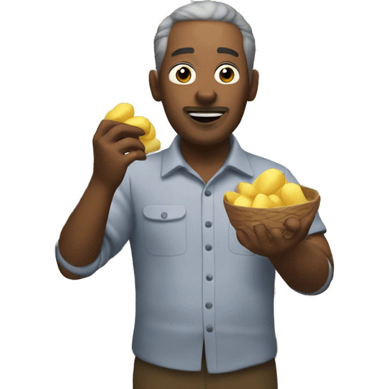 uncle eats potatoes emoji