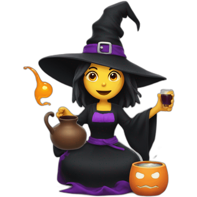 witch brews a potion emoji