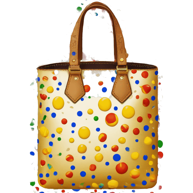 yayoi kusama louis vuitton bag emoji