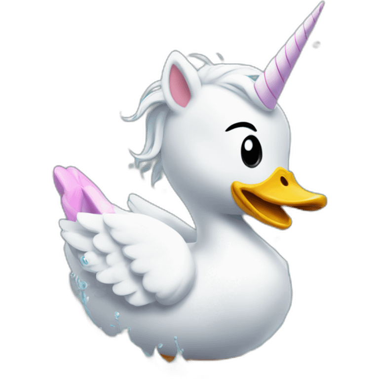 unicorn duck water splash emoji