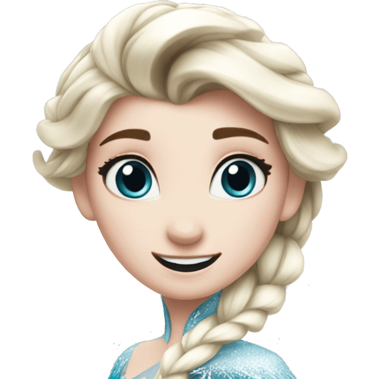 Elsa from frozen dancing emoji