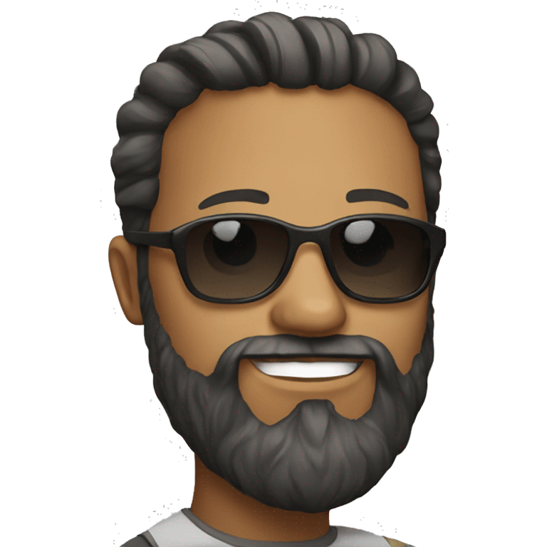 bearded guy in sunglasses portrait emoji