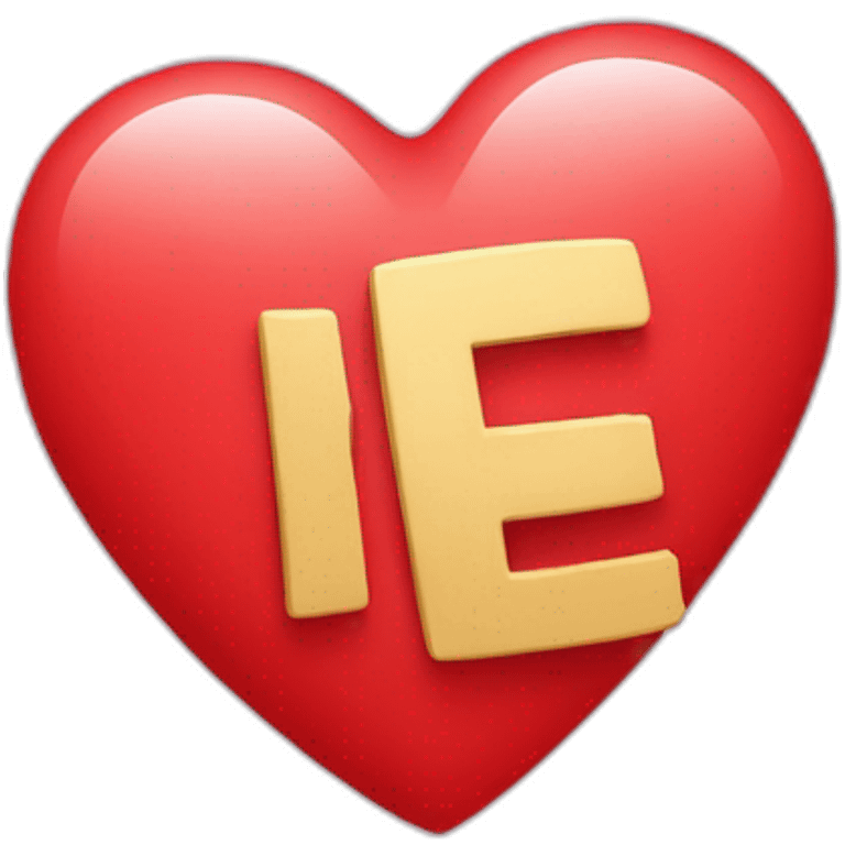 heart with Letter E emoji