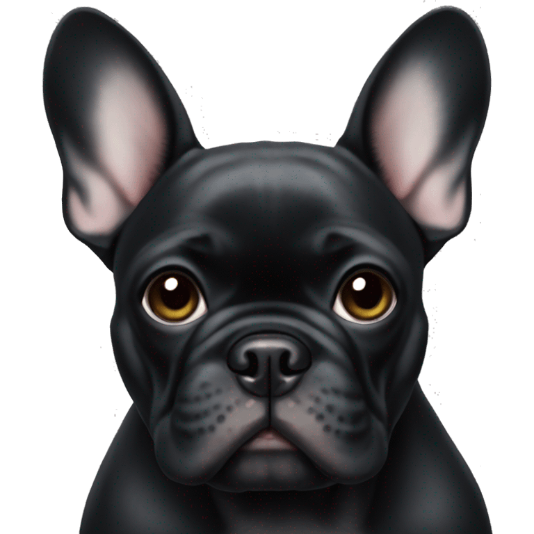 Black French bulldog emoji