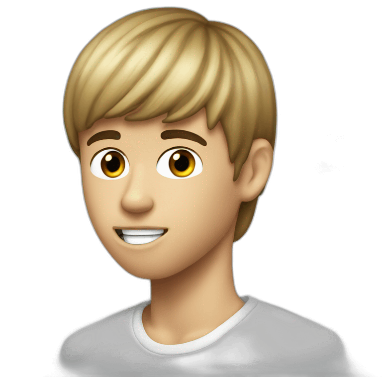 Justin Bieber eat apple emoji