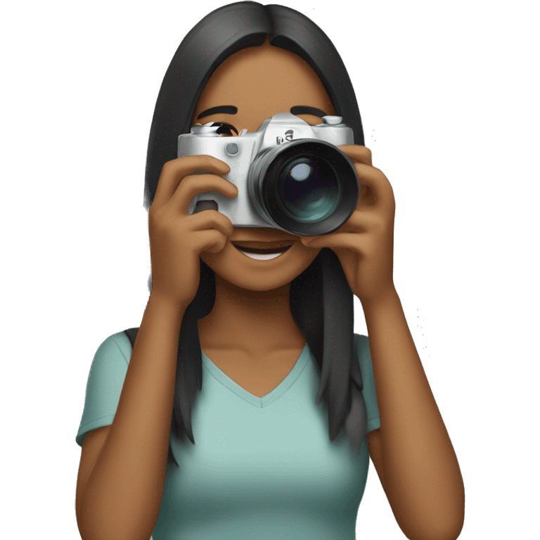 girl taking pictures emoji