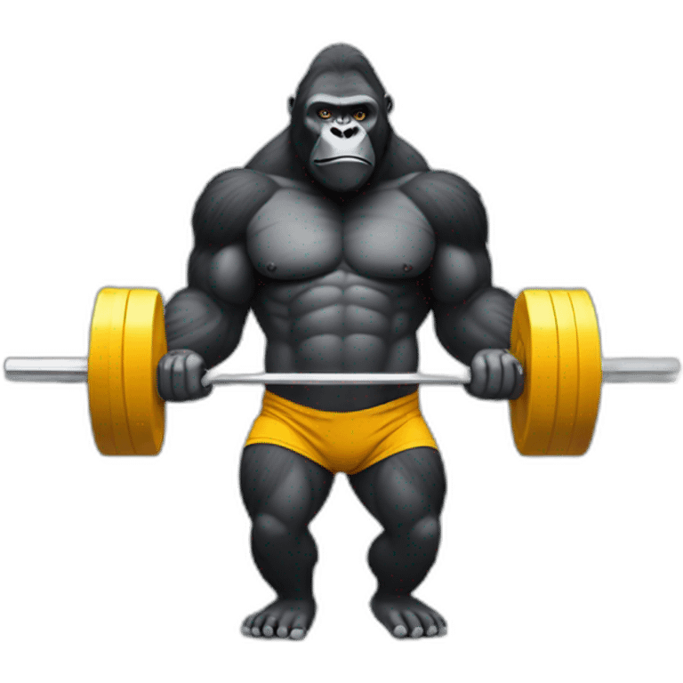 gorilla weightlifting emoji