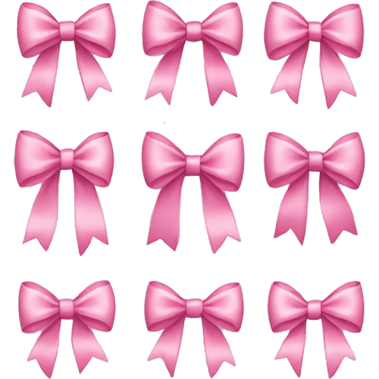 Coquette pink bows emoji