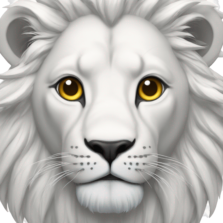 Lion blanc avec les yeux bleus  emoji